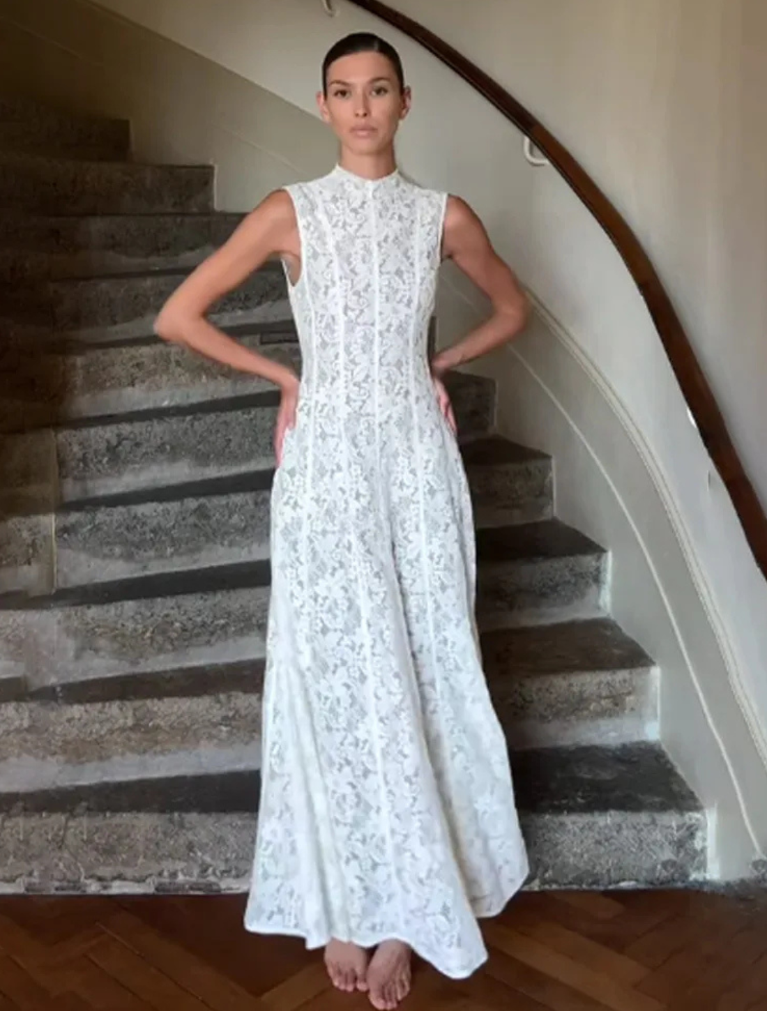 Vestido Longo de Renda Alhambra