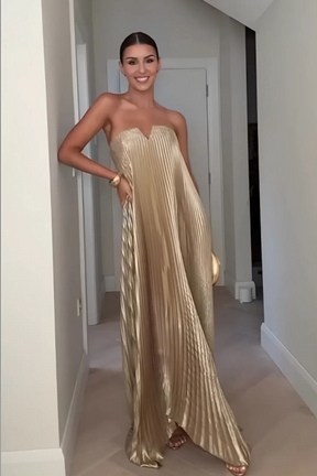 Vestido Sem Alças Dourado - Charm