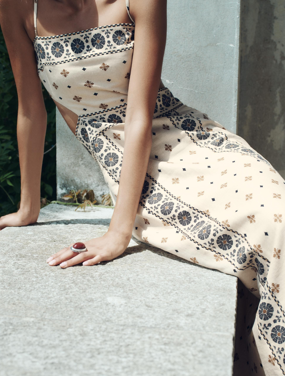 Vestido Midi Estampado Antonella