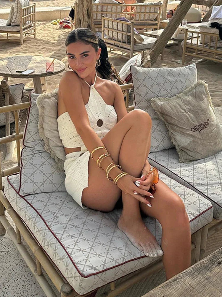 Vestido Curto em Crochê Isadora