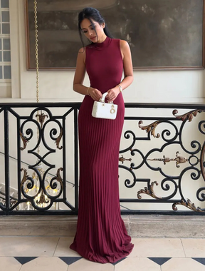 Vestido Longo Plissado Verona