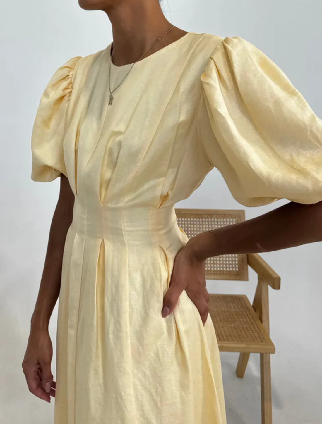 Vestido Longo de Tafetá Élysia