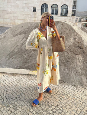 Vestido Midi em Linho Mainz