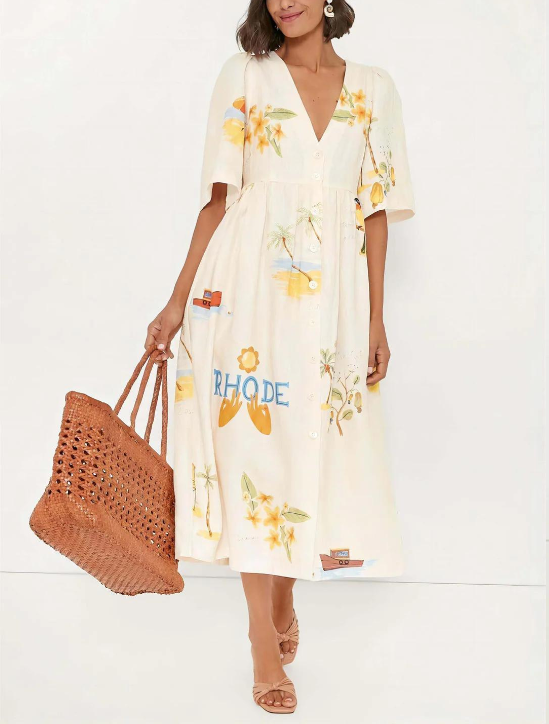 Vestido Midi em Linho Mainz