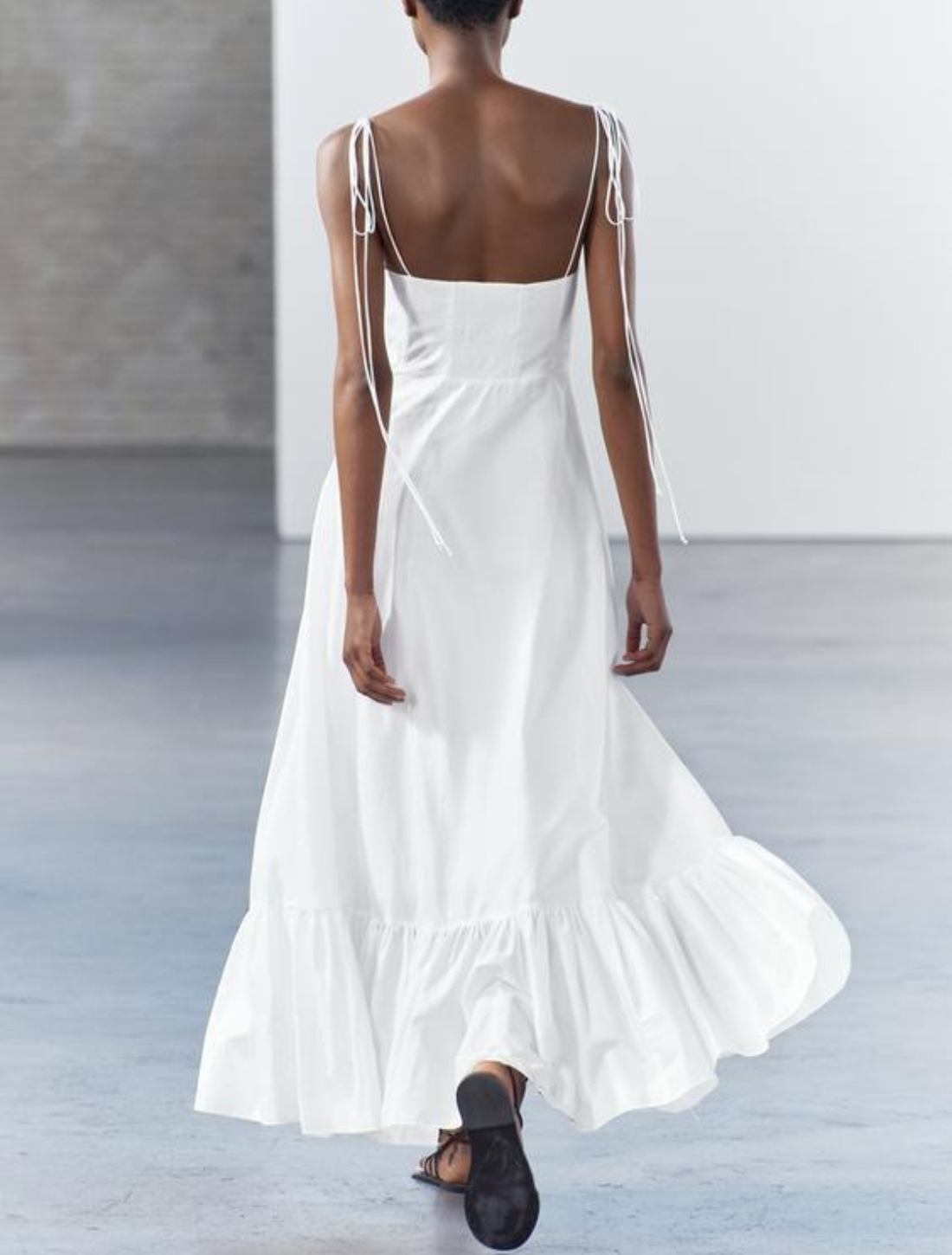 Vestido Longo com Babado Katherine